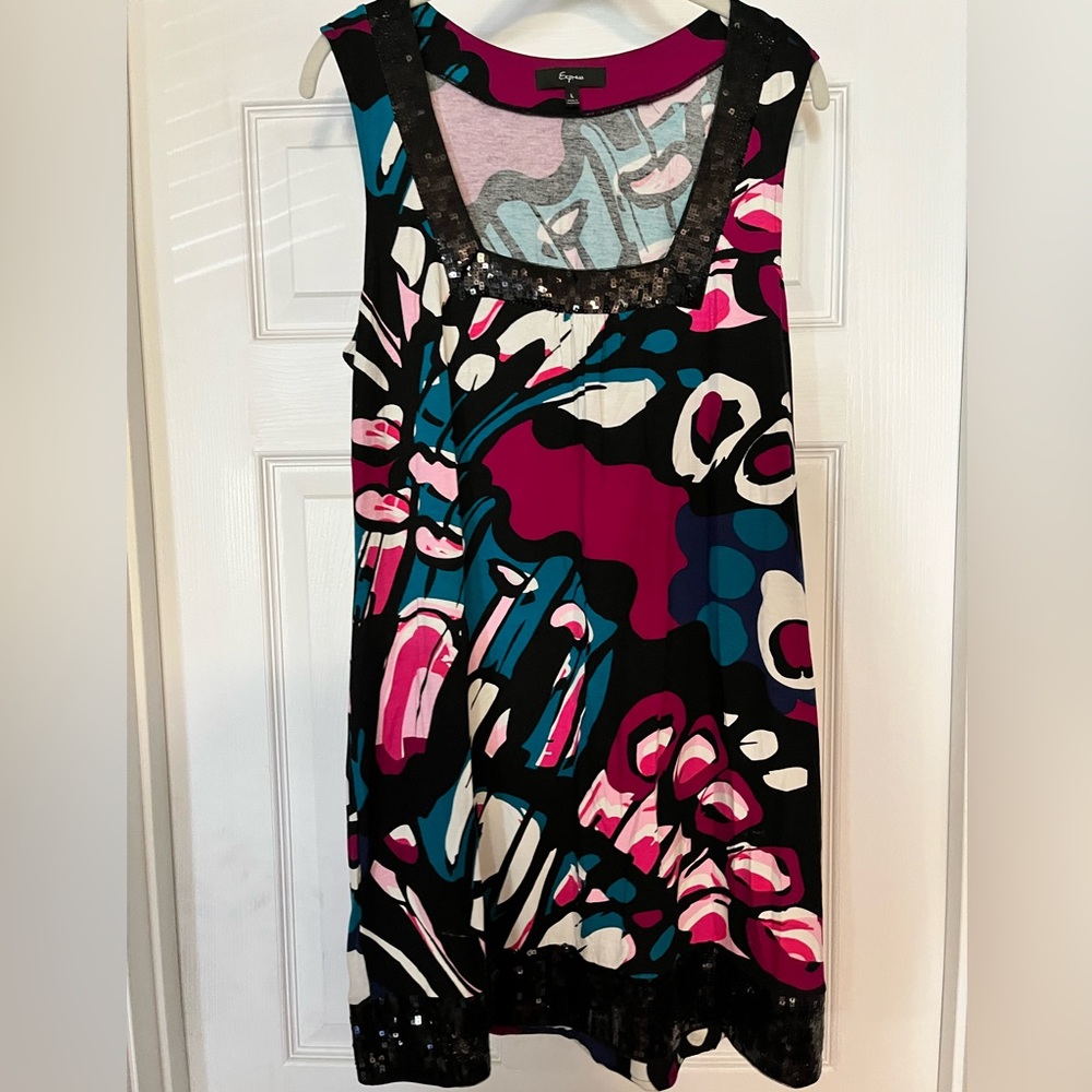 Mini dress with sequin detailing